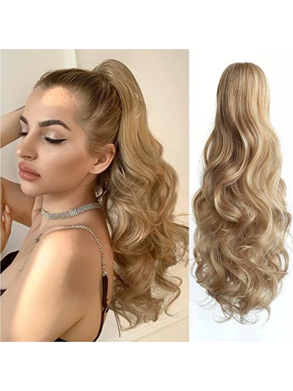 Blonde Long Wavy Clip-In Ponytail Extension